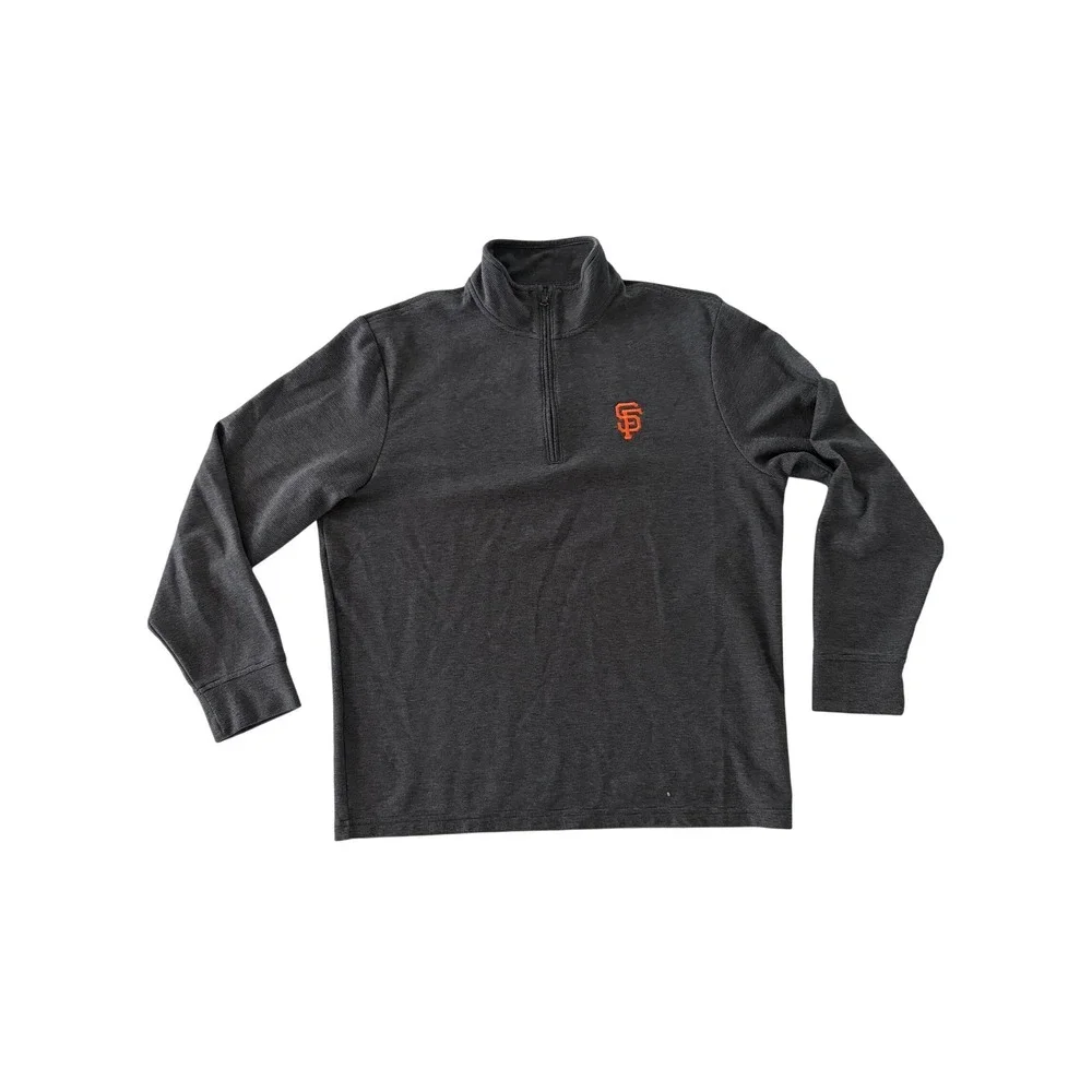 Vineyard‎ Vines San Francisco Giants Quarter Zip Pullover Mens Large Gray SF MLB